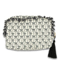 Black Bows Ruffle Makeup Bag