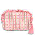 Pink Bows Ruffle Makeup Bag