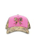 Hot Pink Camo Bow Hat