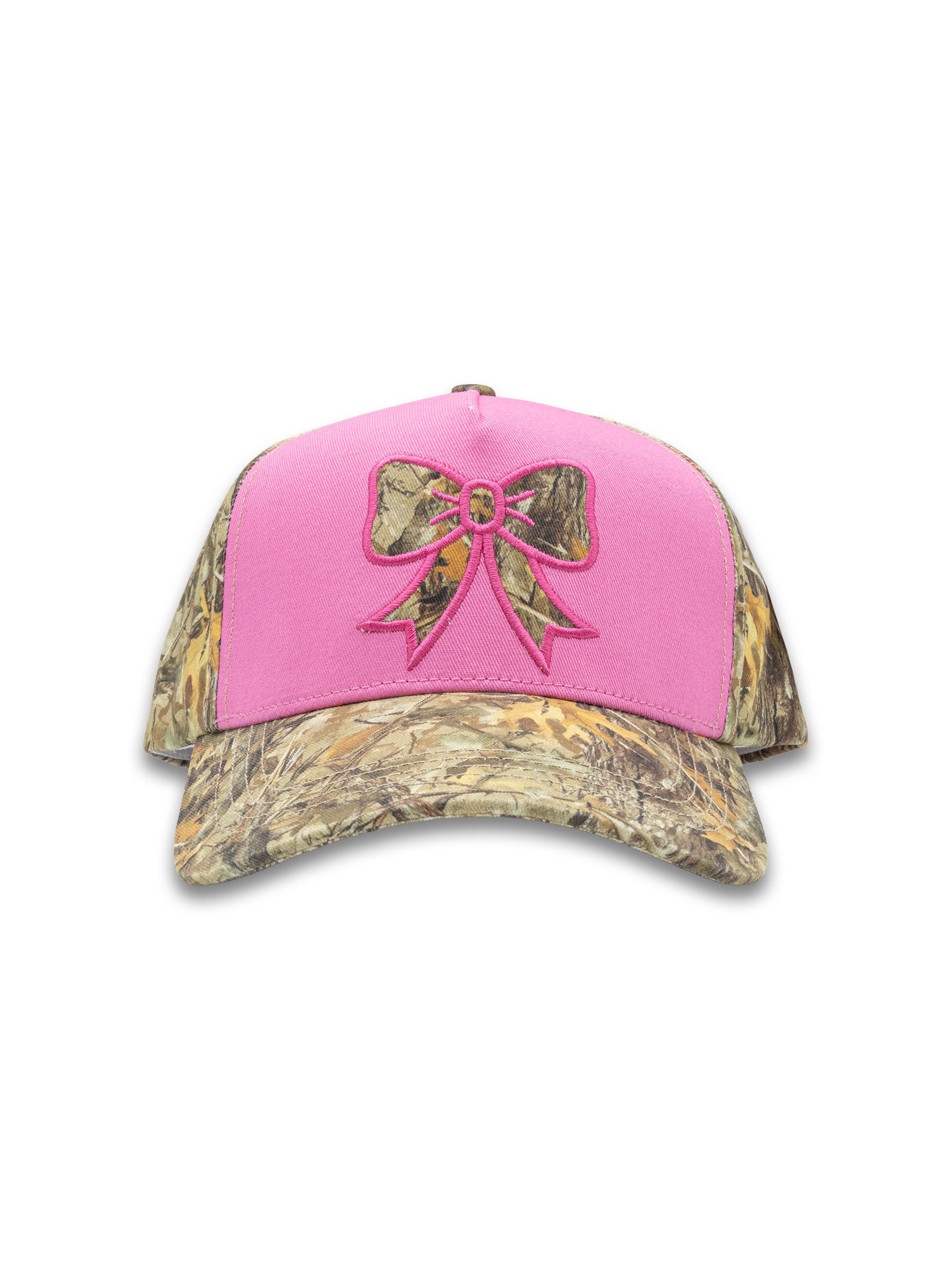 Hot Pink Camo Bow Hat