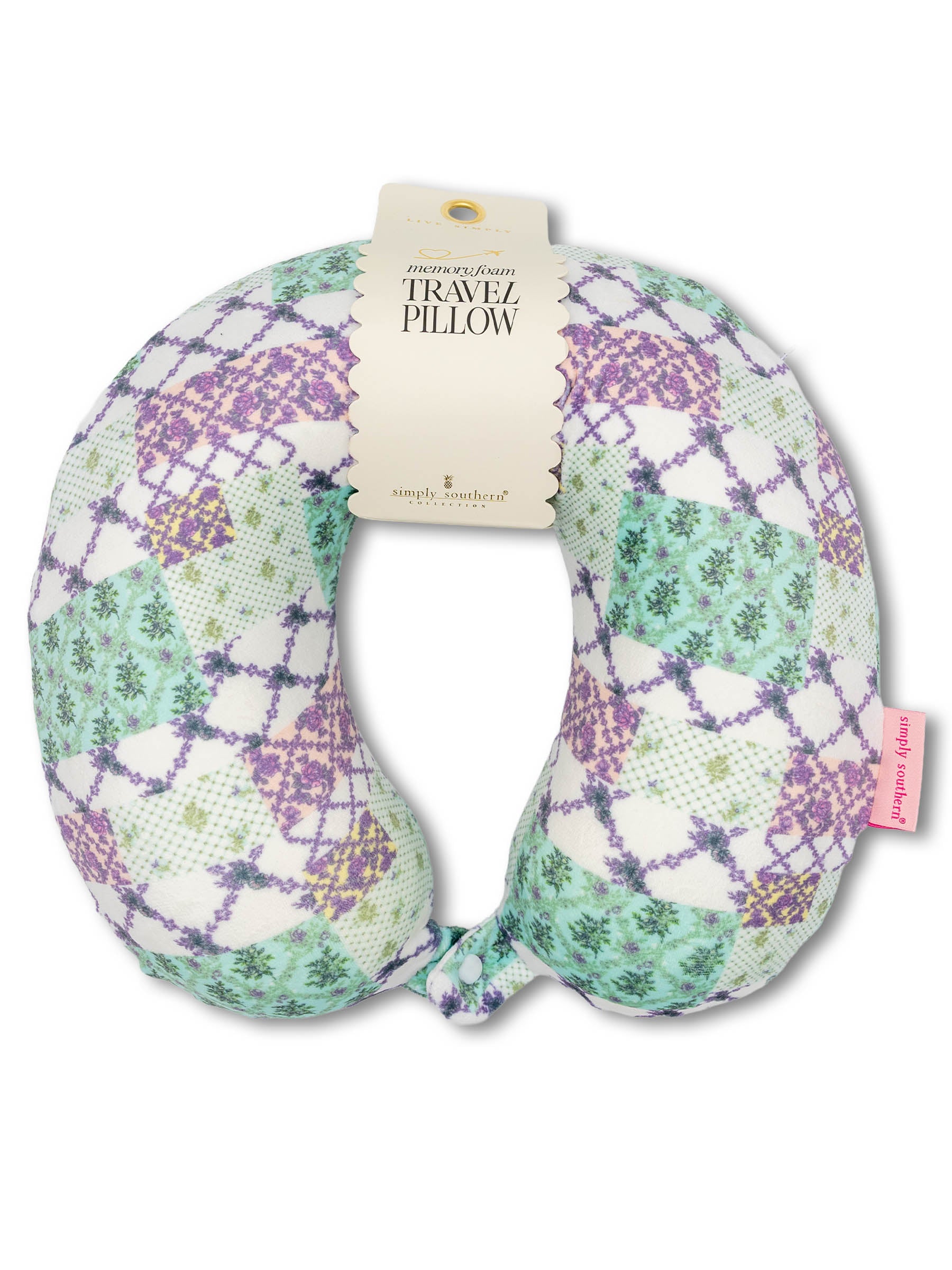 Patches Memory Foam Travel Pillow
