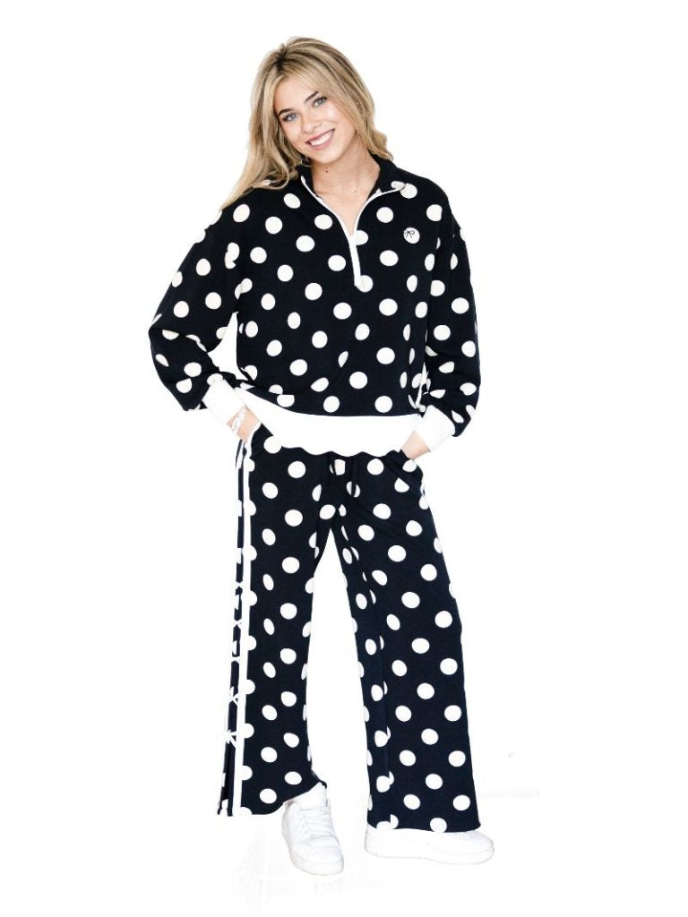 Pretty in Polka Dots Quarter Zip Top
