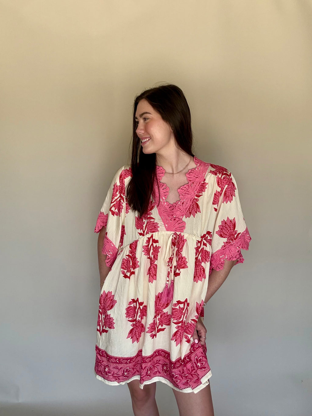 Scalloped Sky Lace Dress