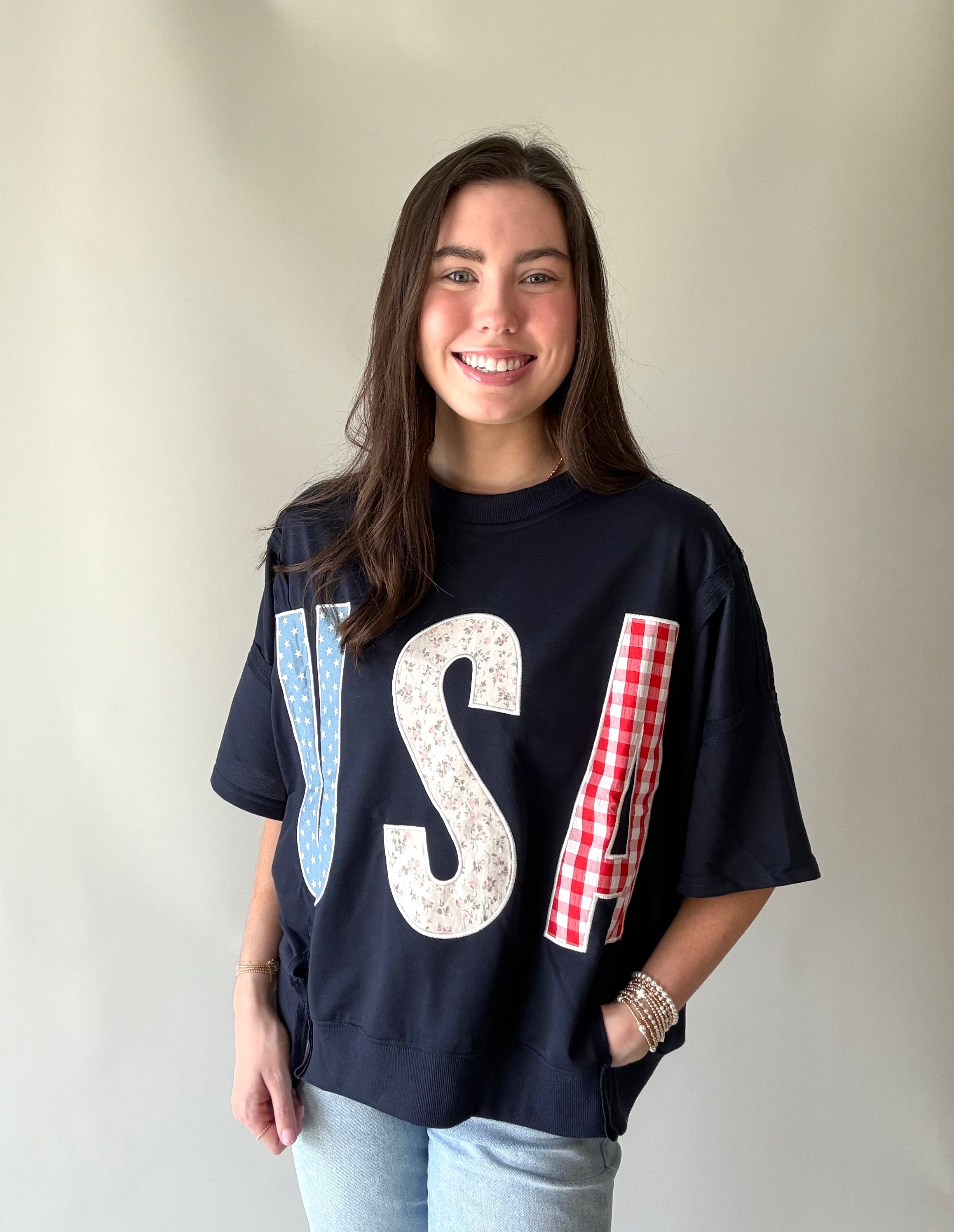 All American Patchwork Top