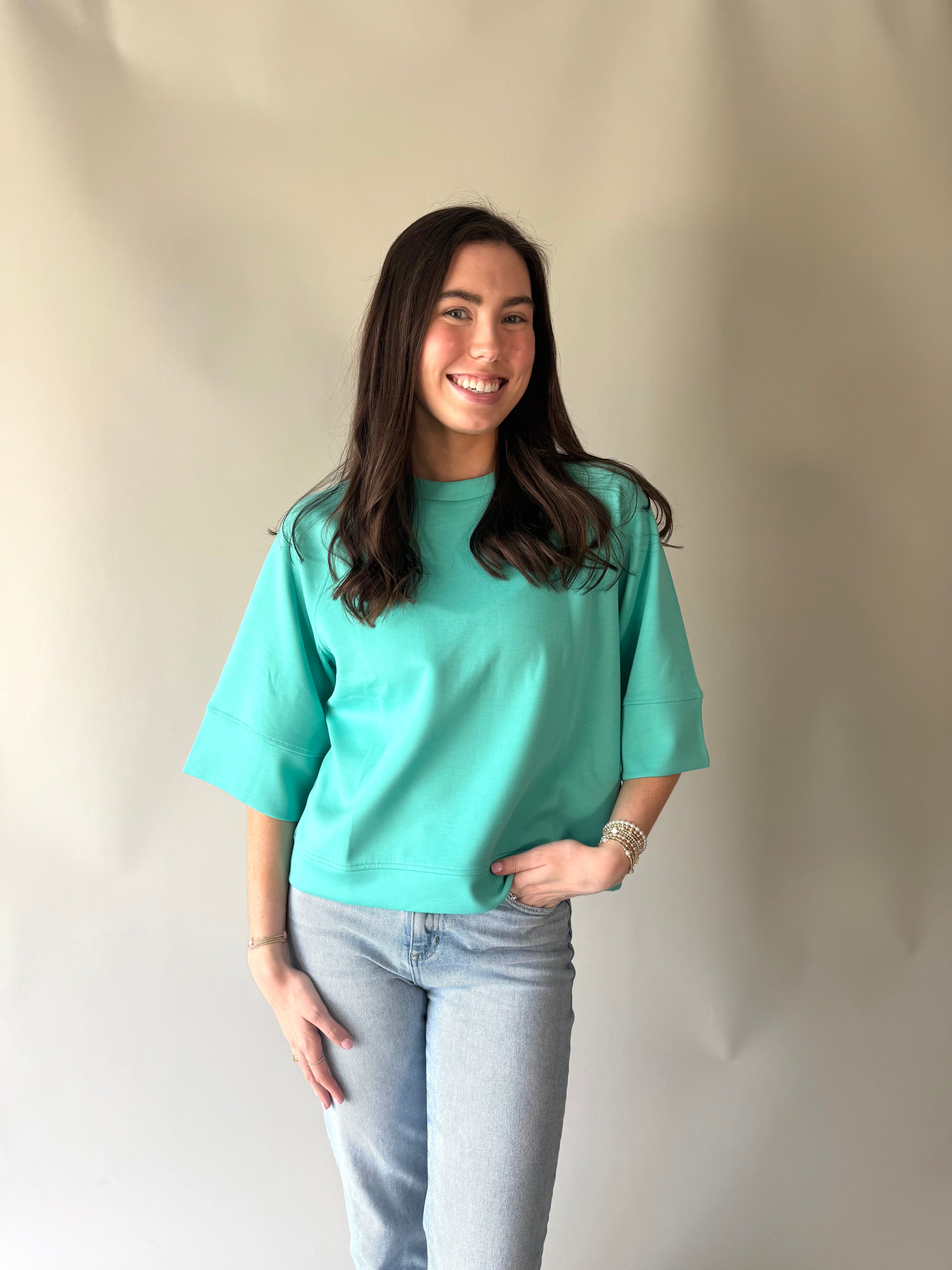 Scuba 3/4 Sleeve Top