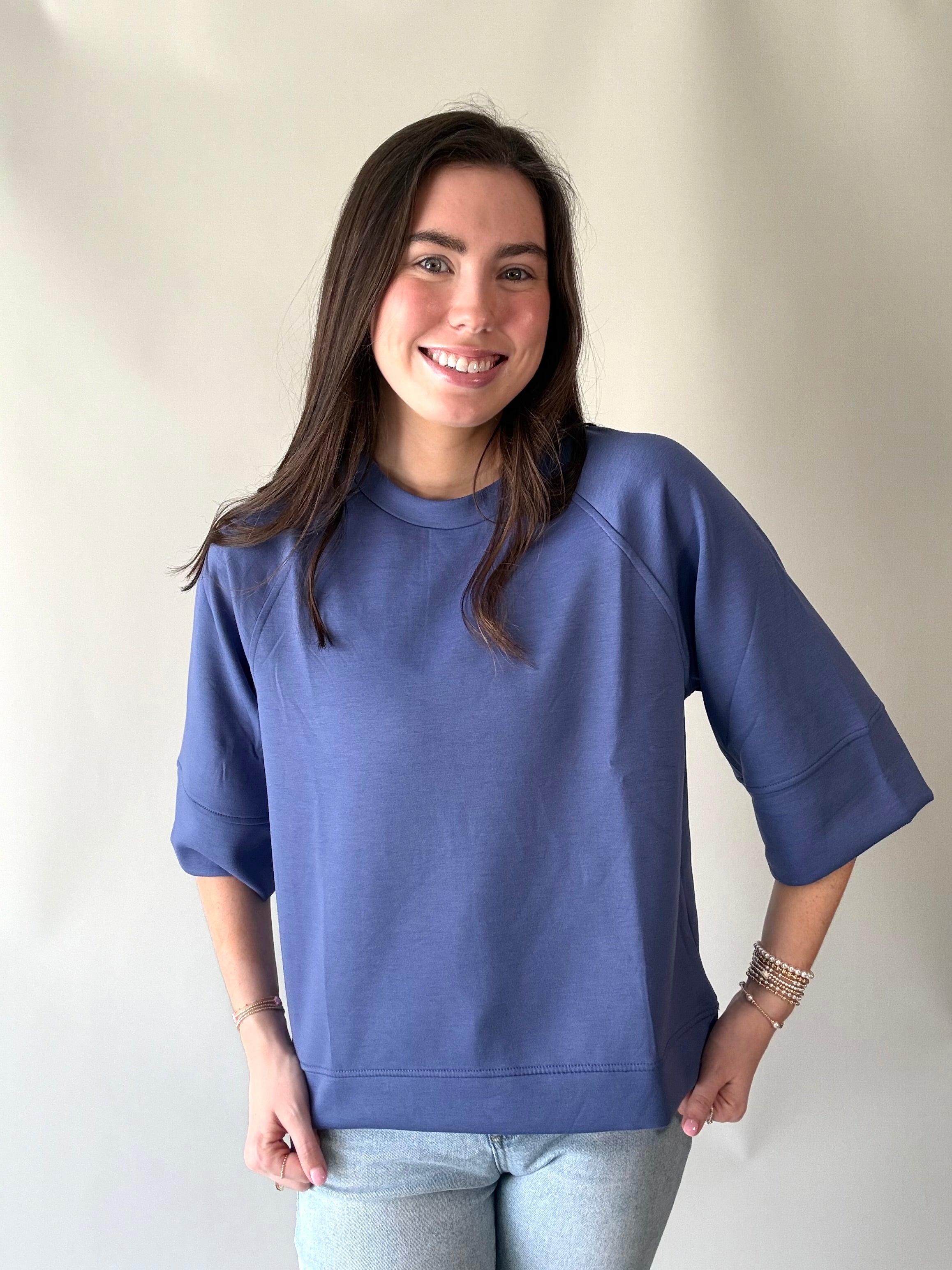 Scuba 3/4 Sleeve Top