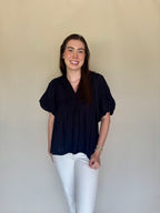 Black Puff Top