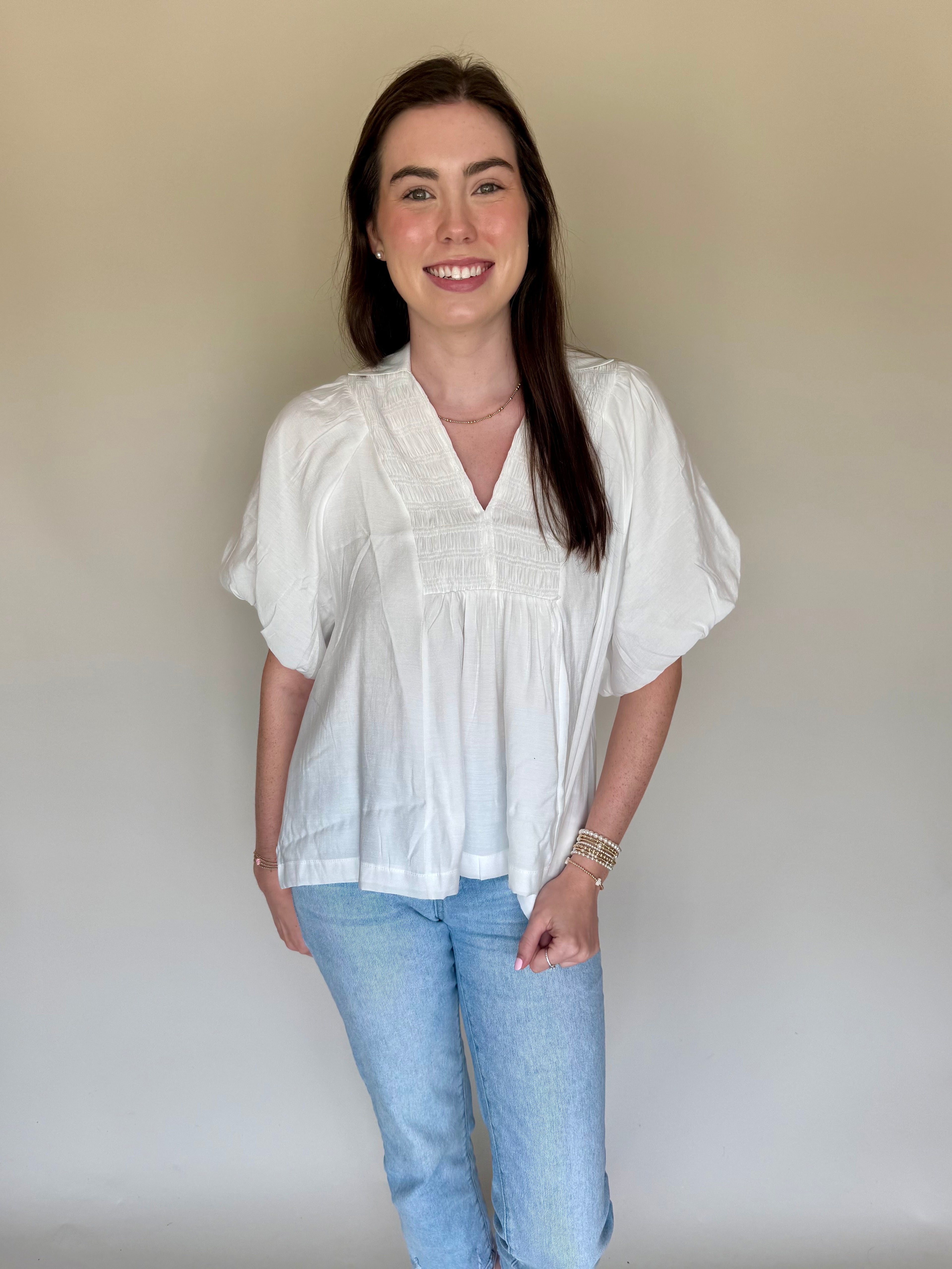 White Puff Top