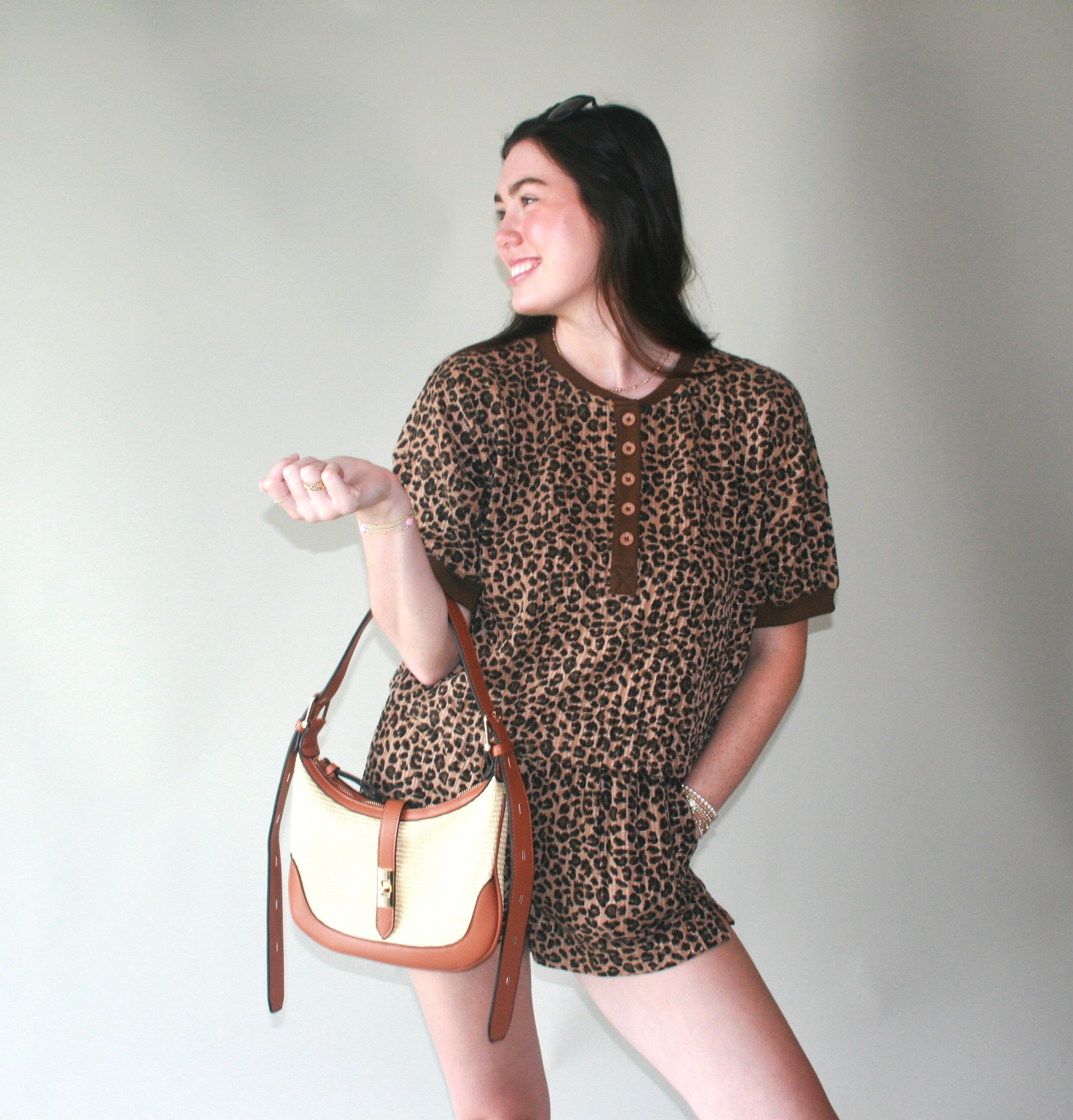 Leopard Shorts Set
