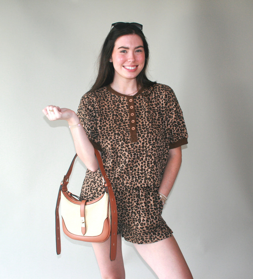 Leopard Shorts Set