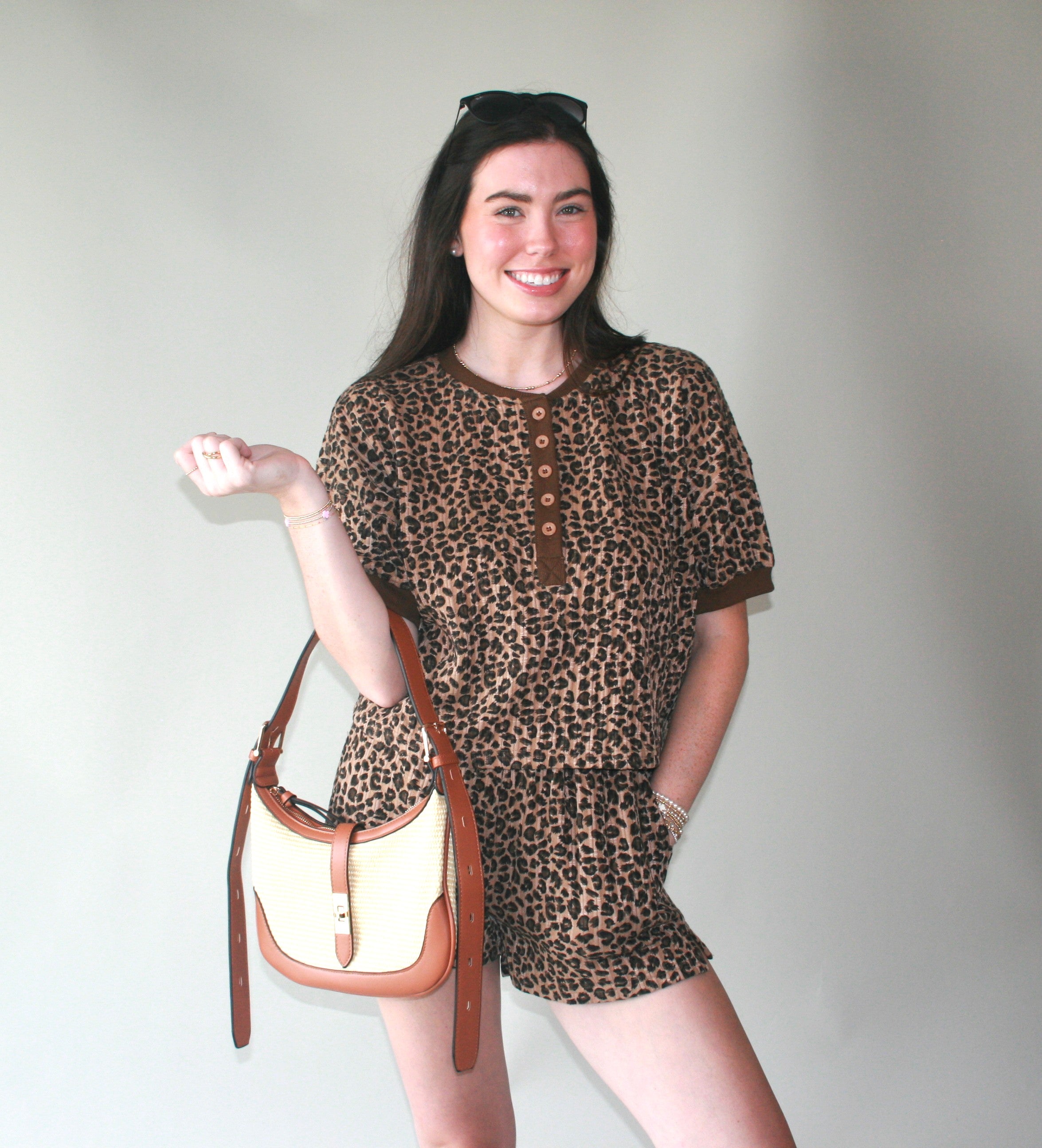 Leopard Shorts Set