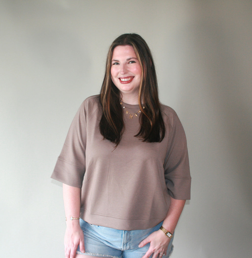 Scuba 3/4 Sleeve Top