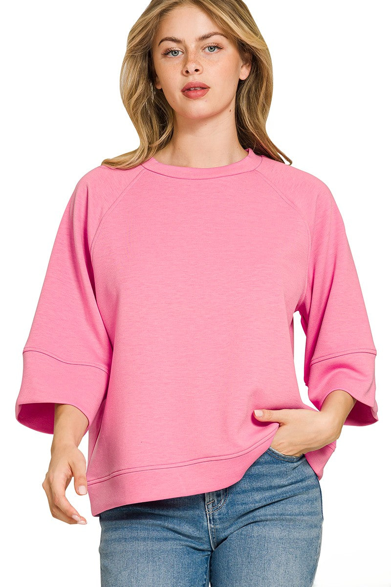 Scuba 3/4 Sleeve Top