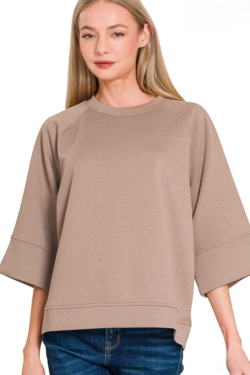 Scuba 3/4 Sleeve Top