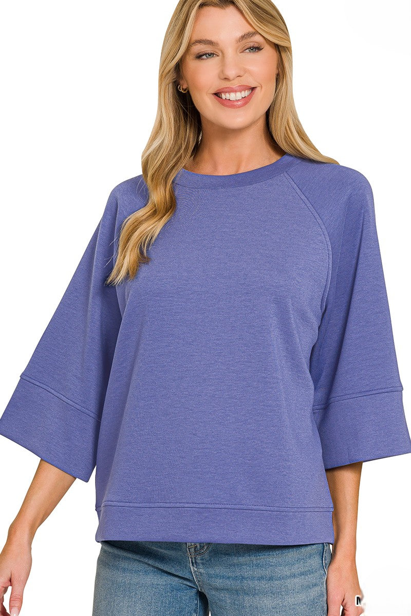 Scuba 3/4 Sleeve Top