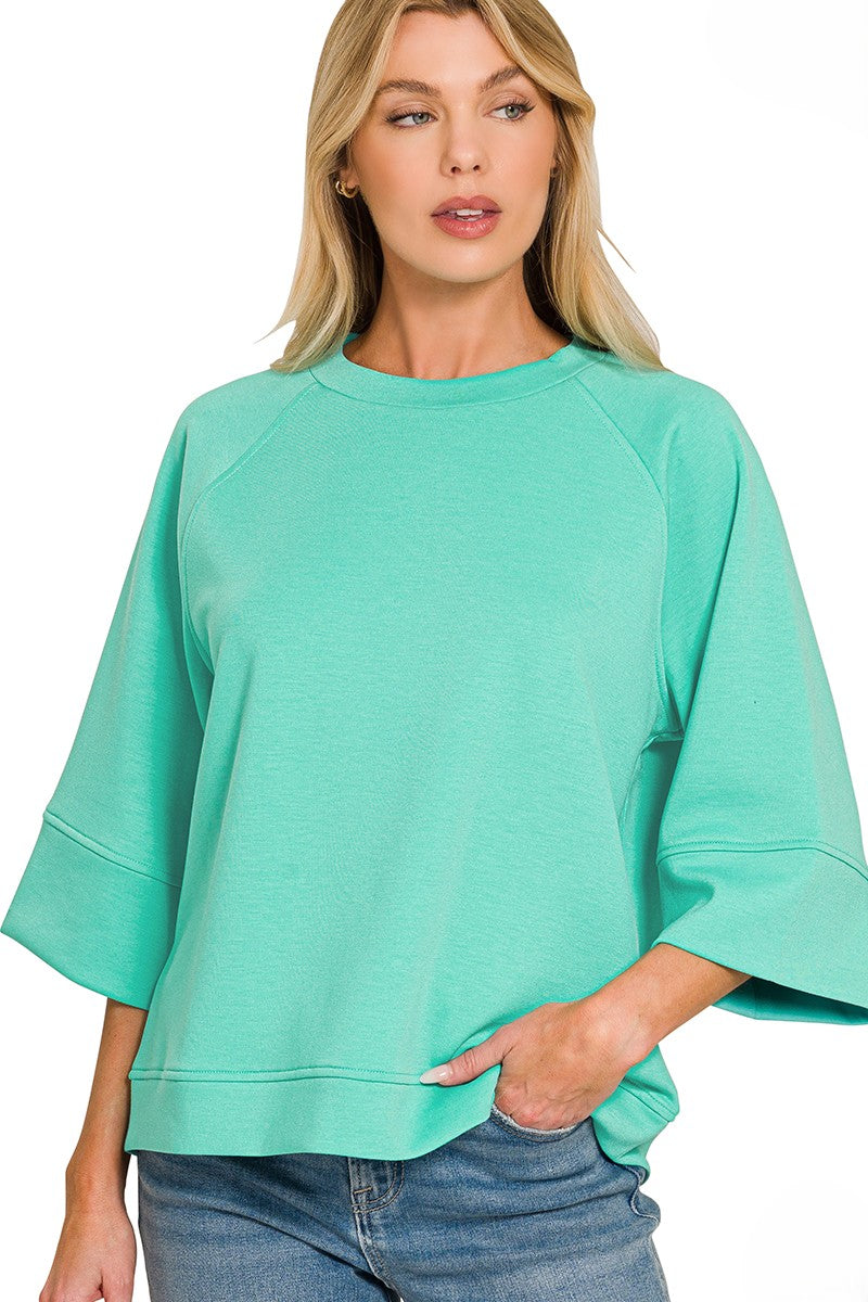 Scuba 3/4 Sleeve Top