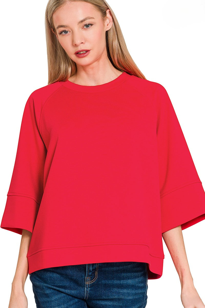 Scuba 3/4 Sleeve Top