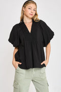 Black Puff Top