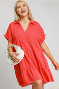 Sweet Coral Babydoll Dress