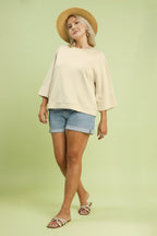 Cream Dolman Crewneck