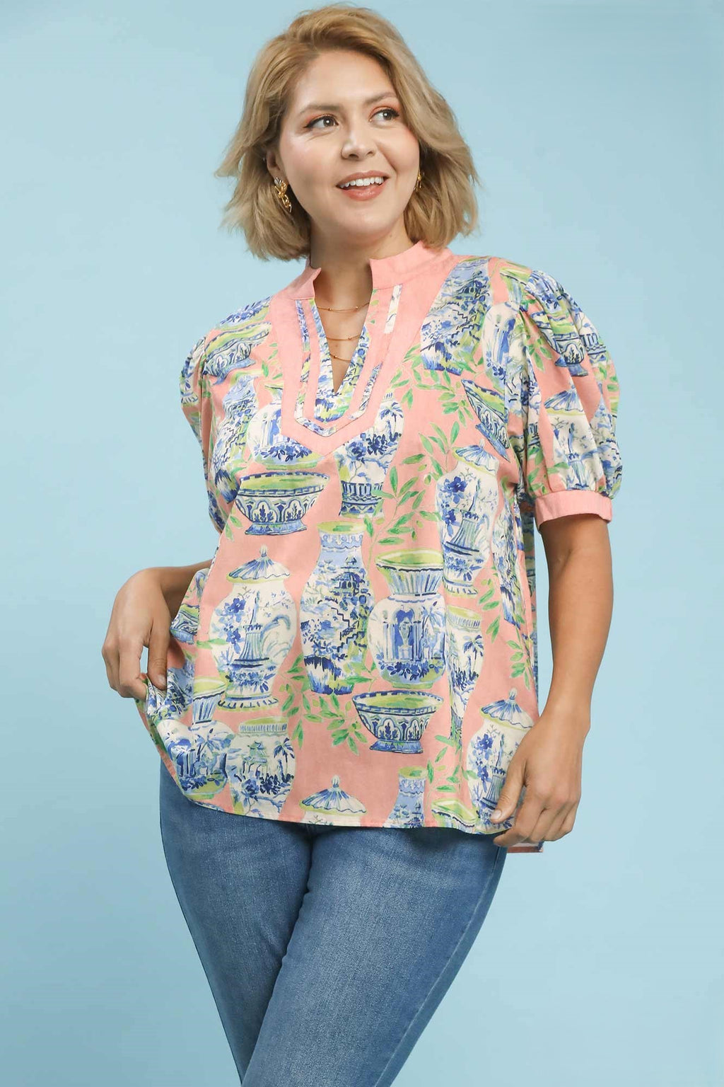 Porcelain Garden Top in Peachy Pink