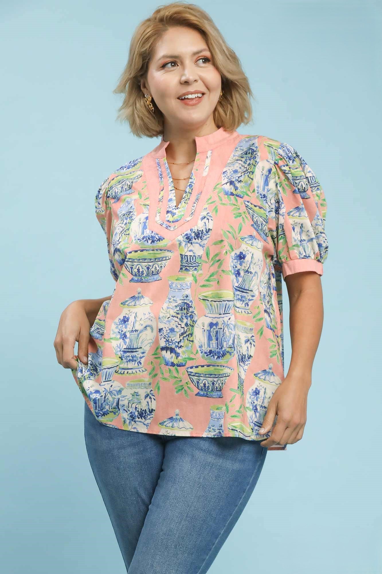 Porcelain Garden Top in Peachy Pink