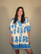 Scalloped Sky Lace Dress